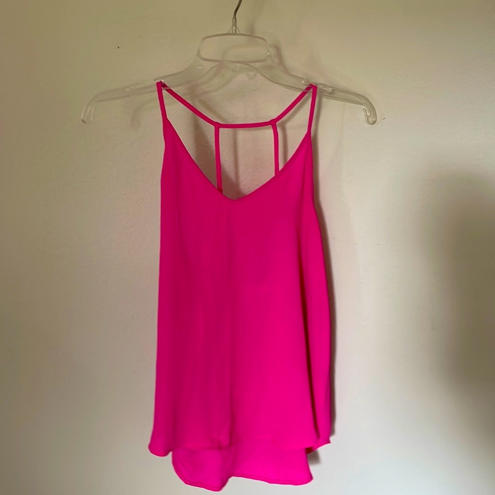 Lush fuchsia strappy tank top